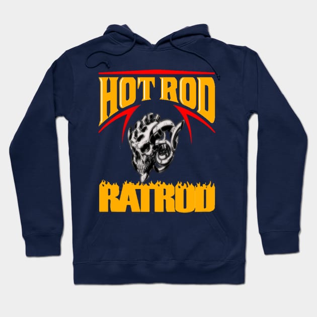 Hot Rod vs Rat Rod Hoodie by BIG DAWG APPAREL